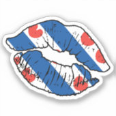 Sticker Friesland West Frisian Lipstick Love Drapeau (Recto)