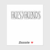 STICKER FRITES AMUSANTES SUR AMIS (Feuille)