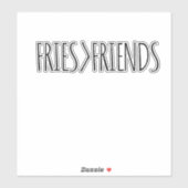 STICKER FRITES AMUSANTES SUR AMIS (Feuille)