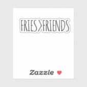 STICKER FRITES AMUSANTES SUR AMIS (Feuille)