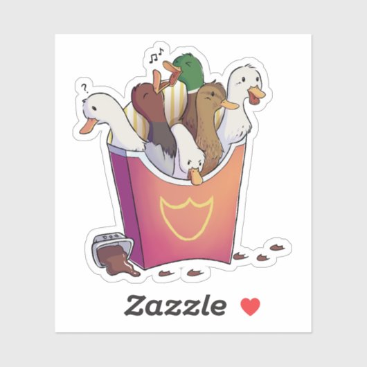 Sticker Frites de canard (Feuille)