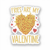 Sticker Frites Sont Mon Valentin (Recto)