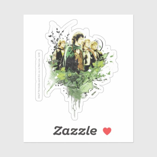 Sticker FRODO™ with Hobbits Collage (Feuille)