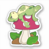 Sticker Frog at Sleeping with Mushroom (Devant)
