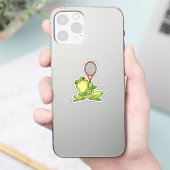 Sticker Frog at Tennis with Tennis racket (Téléphone)