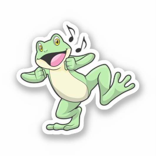 Sticker Frog Music Dance (Recto)