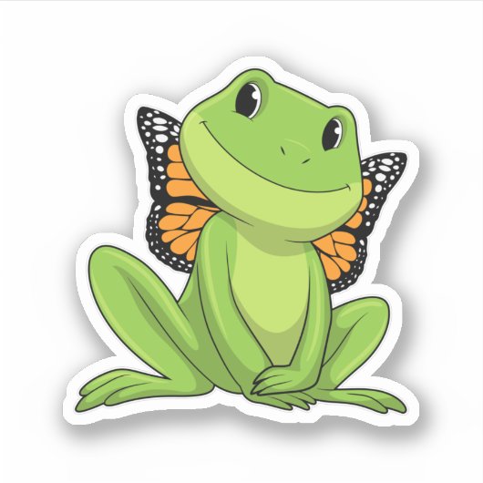 Sticker Frog with Butterfly (Devant)