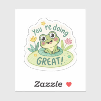 Sticker Frogcore Forever | Grenouille Cottagecore Mignonne