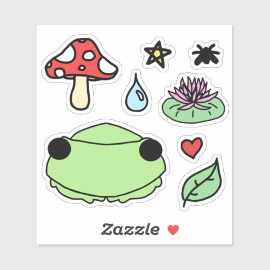 Sticker frogogg and other frog related doodles (Feuille)