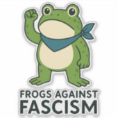 Sticker Frogs Against Fascism Portland Frog Protest (Devant)