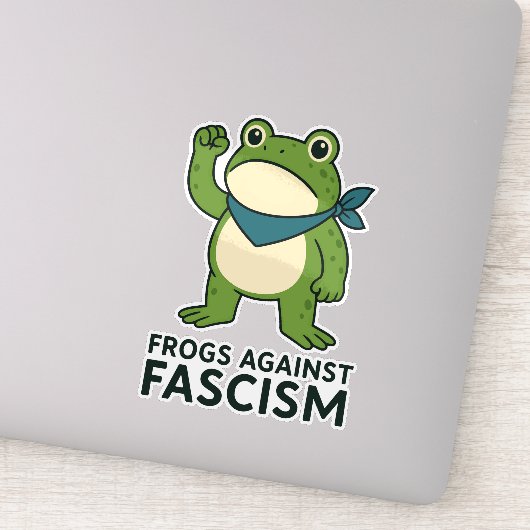 Sticker Frogs Against Fascism Portland Frog Protest (Détail)