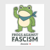 Sticker Frogs Against Fascism Portland Frog Protest (Feuille)