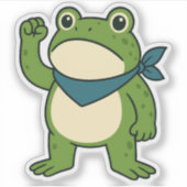 Sticker Frogs Against Fascism Portland Frog Protest (Devant)