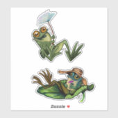 Sticker Frogs de réfrigération (Feuille)
