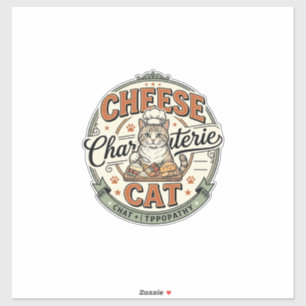 Sticker Fromage Charcuterie Chat Fromage Charcuterie Chat