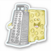 Sticker Fromage et fromage amusant (Devant)