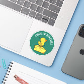 Sticker Fromage Et Quackers Drôle Canard Pun (Ordinateur portable avec iPhone)