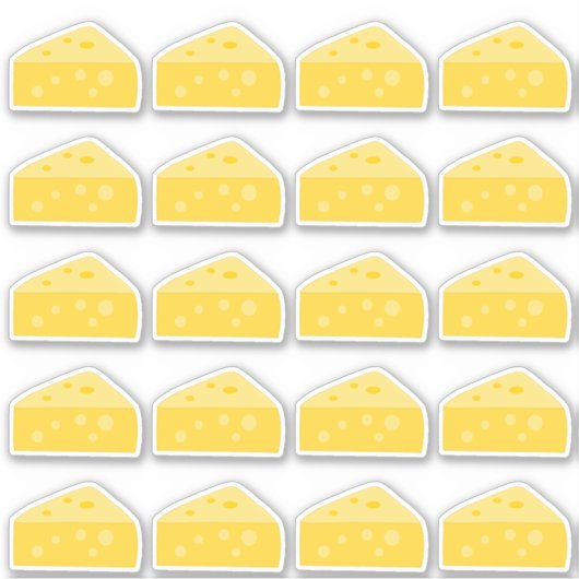 Sticker Fromage Fromage en forme de collation (Devant)