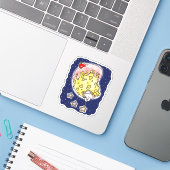 Sticker Fromage Lune & Souris Suspendre le sucre Cookie St (Ordinateur portable avec iPhone)