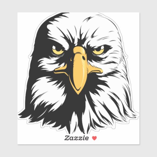 Sticker Front de tête d'aigle (Feuille)