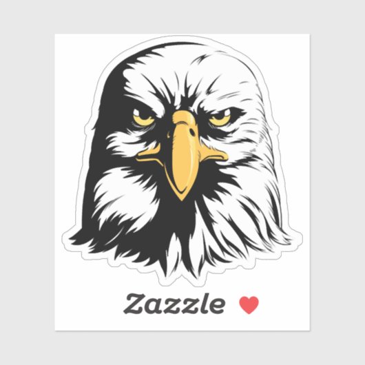 Sticker Front de tête d'aigle (Feuille)