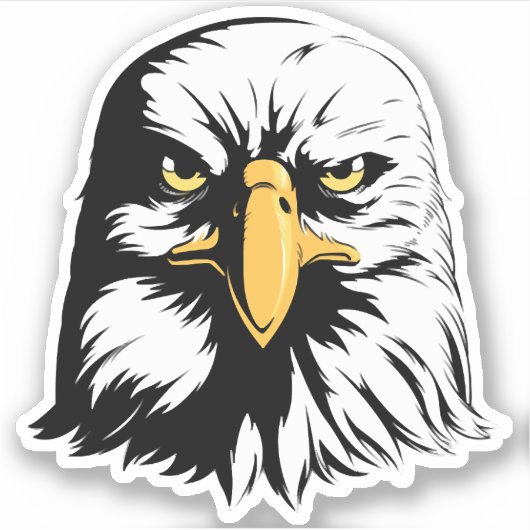 Sticker Front de tête d'aigle (Devant)