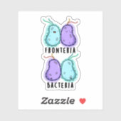 Sticker Fronteria Bactéries Funky Biology Pun (Feuille)