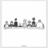 Sticker Frontière avec vue arrière (Feuille)