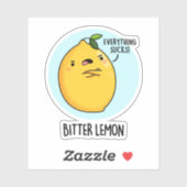 Sticker Fruit amer Citron amusant Pun de fruits (Feuille)