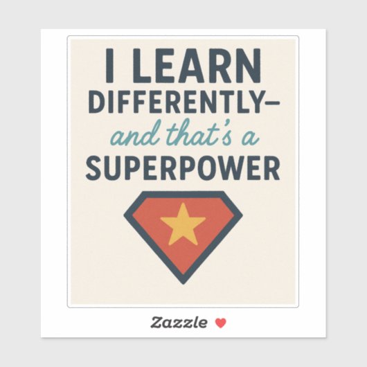 Sticker Fruit Avec Le TDAH*, J'Apprends Différemment (Feuille)