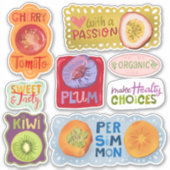 Sticker fruit biologique à choix santé (Devant)