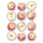 Sticker Fruit d'aquarelle de pomme (Devant)