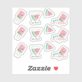 Sticker Fruit de pastèque un dans un mélange de pop melon (Feuille)