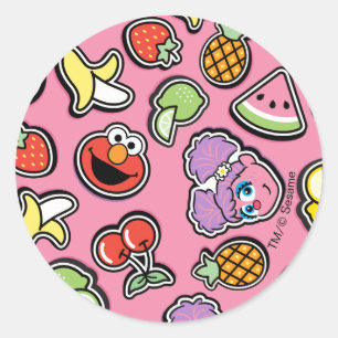 Sticker Fruit Elmo & Abby Cadabby Motif