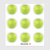 Sticker Fruit frais vert sain de pomme (Feuille)