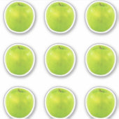 Sticker Fruit frais vert sain de pomme (Devant)