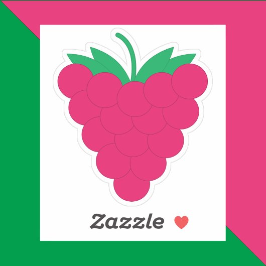 Sticker Fruit framboise rose