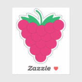 Sticker Fruit framboise rose (Feuille)