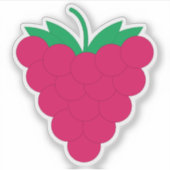 Sticker Fruit framboise rose (Devant)
