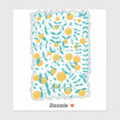 Sticker Fruit vintage orange (Feuille)