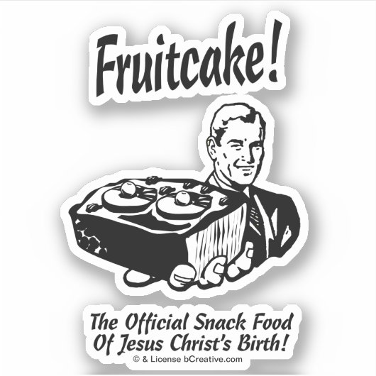 Sticker Fruitcake ! Nourriture Snack de la naissance de Jé (Devant)