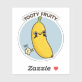 Sticker Fruité Tooty Funky Banana Fruit Pun (Feuille)