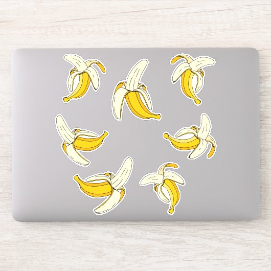Sticker Fruits de banane jaune tropicale (Ordinateur)
