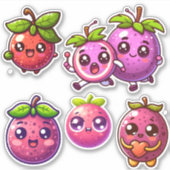 Sticker fruits de la passion kawaii mignon (Devant)