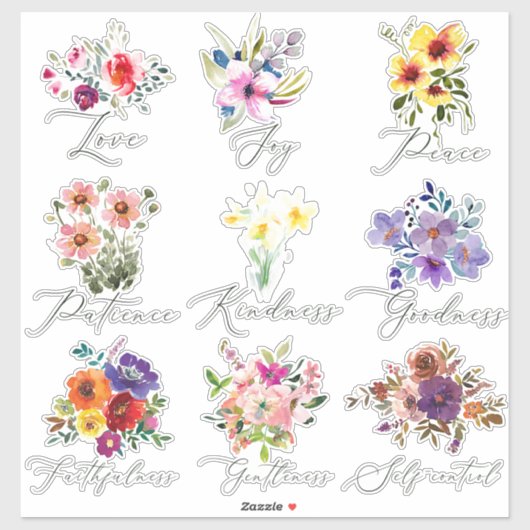 Sticker Fruits de l'ensemble de fleurs d'esprit (Feuille)