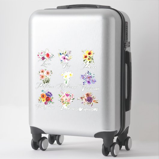 Sticker Fruits de l'ensemble de fleurs d'esprit (Sur valise)