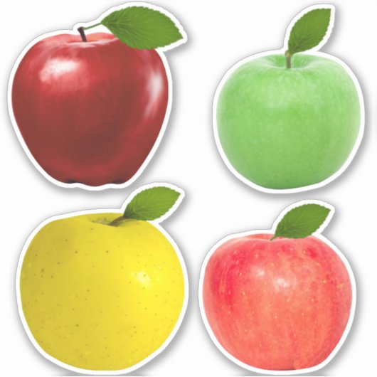 Sticker Fruits de pomme colorés (Devant)