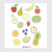 Sticker Fruits mignons (Feuille)