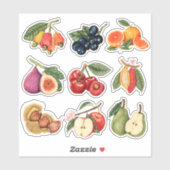 Sticker Fruits mignons (Feuille)