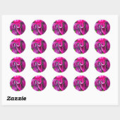 Sticker Fuchsia pop art watercolour flower (Feuille)
